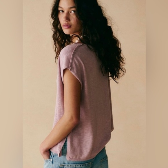 Free People Beach Marina Del Sol Sweater Mauve Pink - Picture 2 of 6